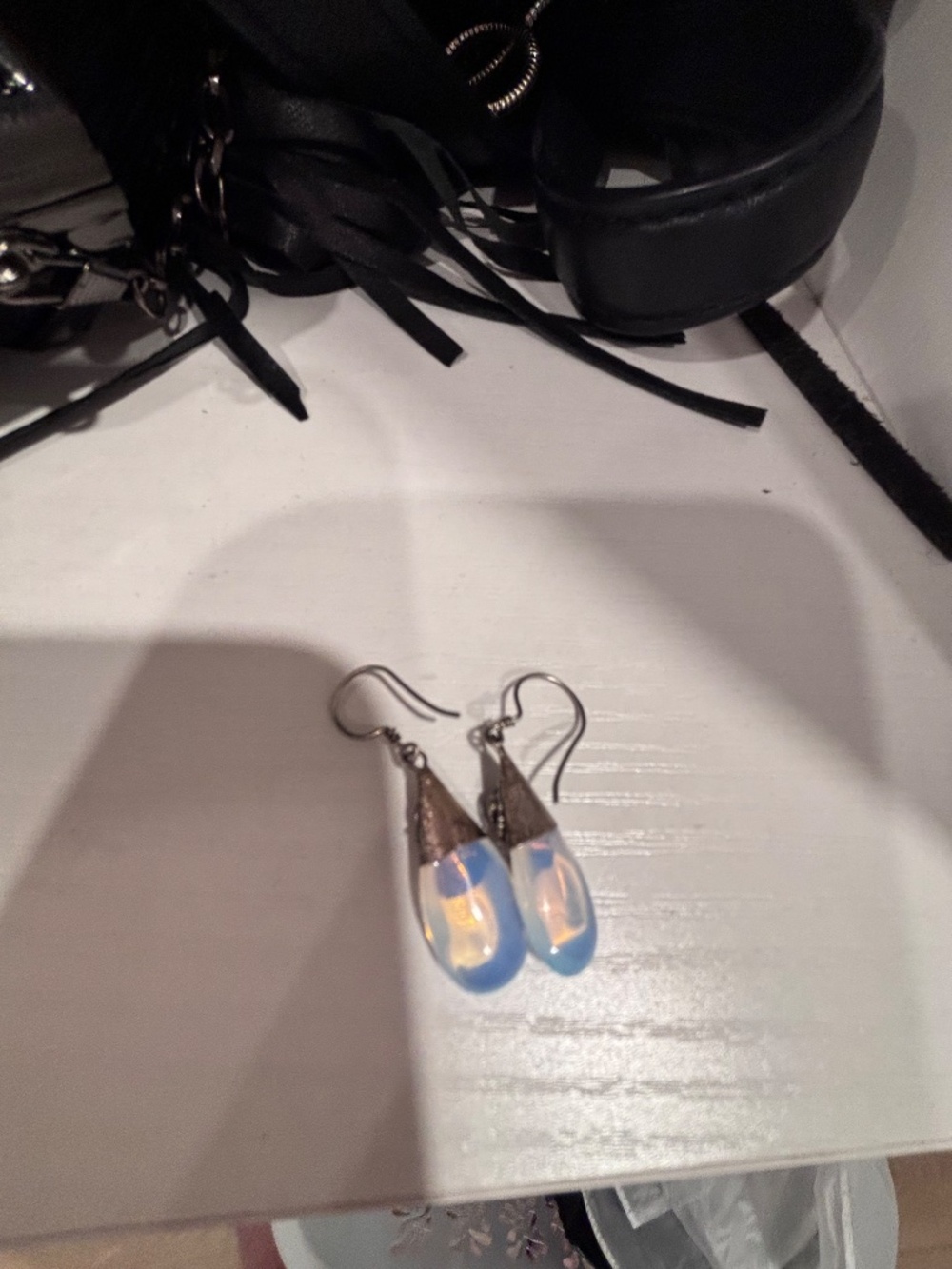 Real Gemstone Drop Earrings - Picture 4 of 5